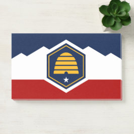 Notes with new flag of Utah, USA ポストイット