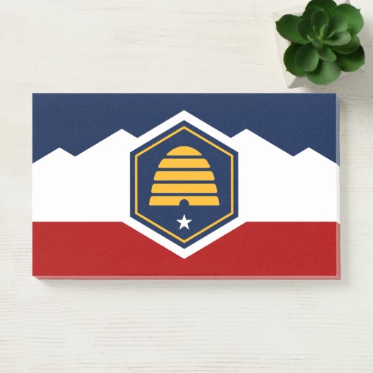 Notes with new flag of Utah, USA ポストイット (オフィス)