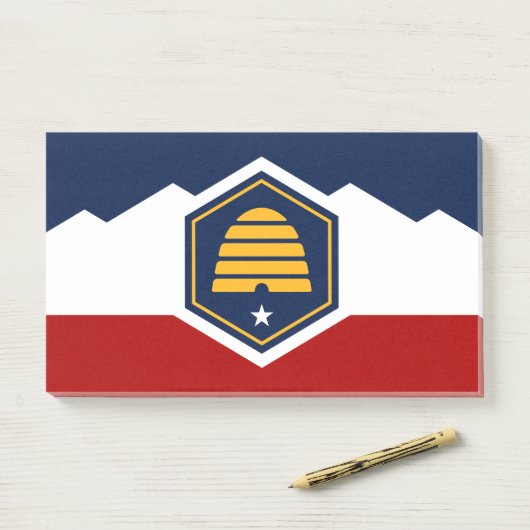 Notes with new flag of Utah, USA ポストイット (デスク)