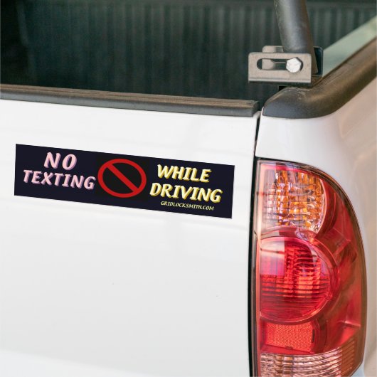 NoTextingWhileDriving バンパーステッカー (トラック上)