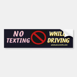 NoTextingWhileDriving バンパーステッカー