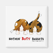 Nothin'お尻Bassets マグネット (正面)