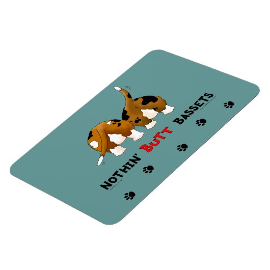 Nothin'お尻Bassets マグネット (左側)