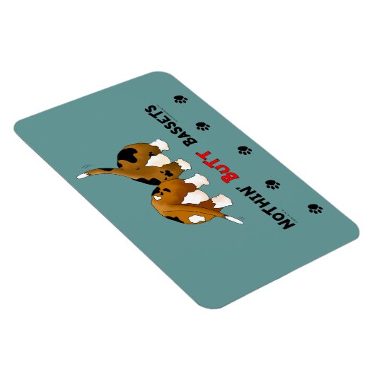 Nothin'お尻Bassets マグネット (右側)