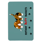 Nothin'お尻Bassets マグネット (縦)