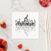 Nothin'しかしTreble音楽ノート紙ナプキンス スタンダードカクテルナプキン (インサイチュ)