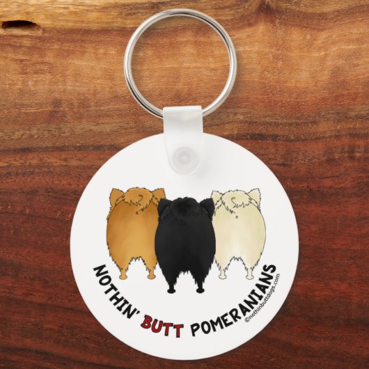 Nothinのお尻ポメラニア犬 キーホルダー (正面)
