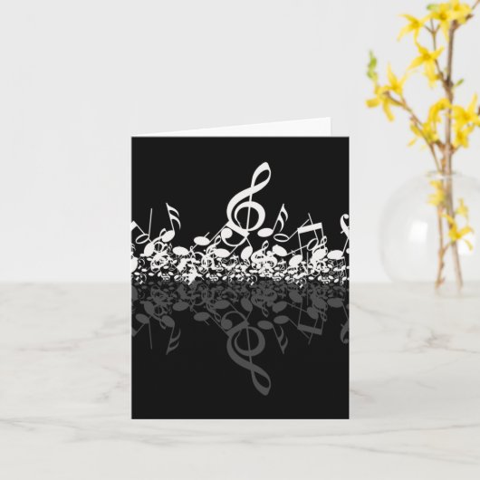 Nothin 'しかしTrebleホワイトミュージックノートカード カード (黄色い花)