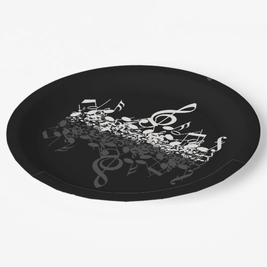 Nothin 'しかしTrebleホワイトミュージックノート紙プレート ペーパープレート (アングル)