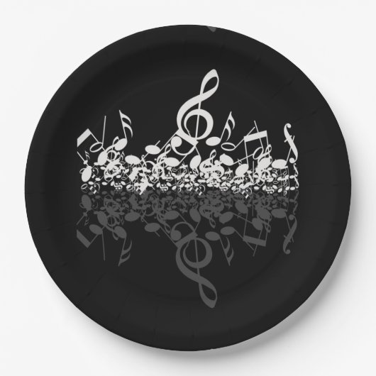 Nothin 'しかしTrebleホワイトミュージックノート紙プレート ペーパープレート (正面)