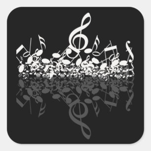 Nothin 'しかしTreble音楽の愛好家ブラック スクエアシール