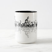 Nothin 'しかしTreble音楽ノート白いマグカップ ツートーンマグカップ (中央)