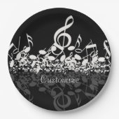 Nothin 'しかしTreble音楽ノート ペーパープレート (正面)