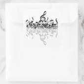 Nothin 'しかしTreble音楽愛好家のシール スクエアシール (バッグ)