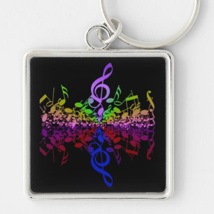 『Nothin』Bet Treble Rainbow Music Notes Key Chain キーホルダー