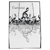 『Nothin' But Treble Black Music Notes』 ミディアムペーパーバッグ (裏面)