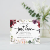 Nothingバジェットファンシー結婚式招待状バーガンディ (スタンド正面)