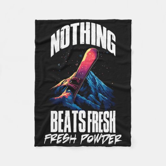 Nothingビート新鮮な粉 フリースブランケット (正面)