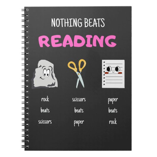 Nothingビート読のロック紙はさみ ノートブック (正面)