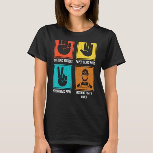 Nothingビート鉱山地質学者ミネワーロック狩り Tシャツ (正面)