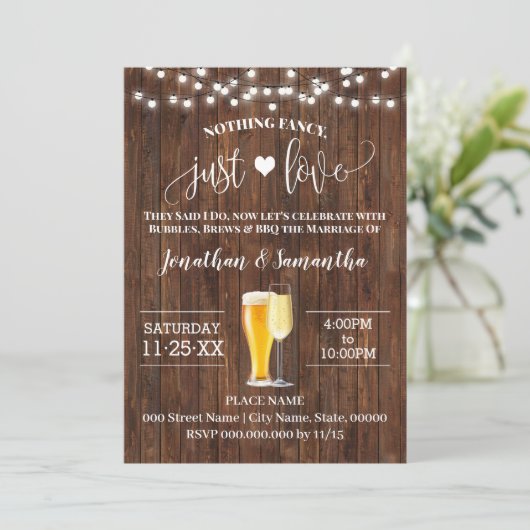 Nothingファンシー Just Love Elopementウェスタン招待状 セーブザデート (スタンド正面)