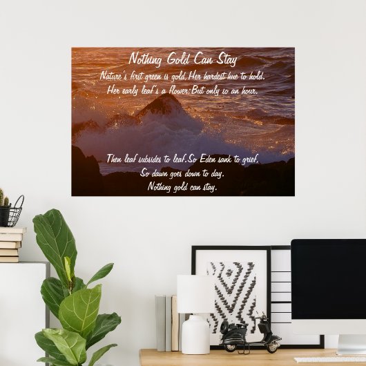 Nothing金ゴールドは海 ポスター (ホームオフィス)