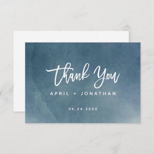 Nothing グラデーション Justファンシー Love Brushタイポグラフィ サンキューカード (正面/裏面)