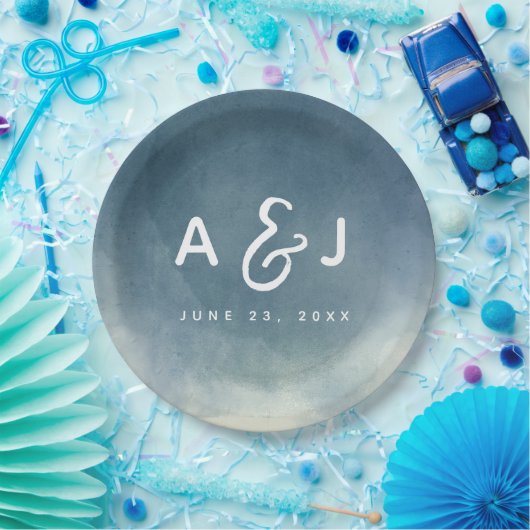 Nothing グラデーション Justファンシー Love Brushタイポグラフィ ペーパープレート (パーティー)