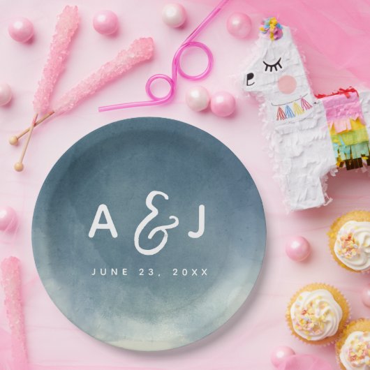 Nothing グラデーション Justファンシー Love Brushタイポグラフィ ペーパープレート (パーティー)