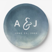 Nothing グラデーション Justファンシー Love Brushタイポグラフィ ペーパープレート (正面)