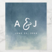 Nothing グラデーション Justファンシー Love Brushタイポグラフィ ワインラベル (シングルラベル)