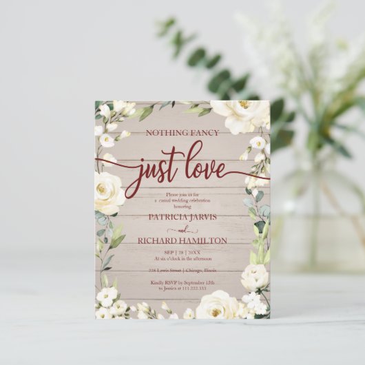 Nothing ファンシーフローラ格安結婚式招待状 (スタンド正面)