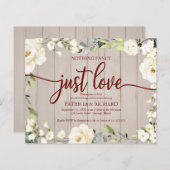 Nothing ファンシーフローラ格安結婚式招待状 (正面/裏面)