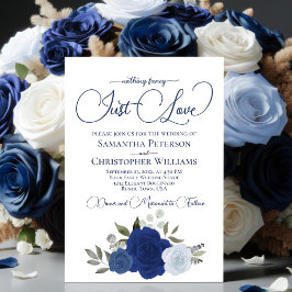 Nothing ファンシー Just エレガント Love Blueバラ結婚 招待状