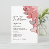 Nothing ファンシー Just モダン Loveレトロ結婚Vibes 招待状 (スタンド正面)