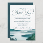 Nothing ファンシー Just 素朴 Love Lake Tahoe結婚's 招待状 (正面/裏面)