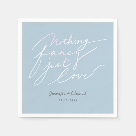 Nothing ファンシー Just Loveの結婚引用文 スタンダードカクテルナプキン (正面)