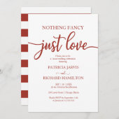 Nothing ファンシー Just Loveカジュアル結婚式招待状 招待状 (正面/裏面)