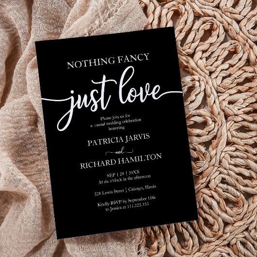 Nothing ファンシー Just Loveカジュアル結婚式招待状 招待状