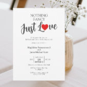 Nothing ファンシー Just Loveカジュアル赤いハート結婚 招待状