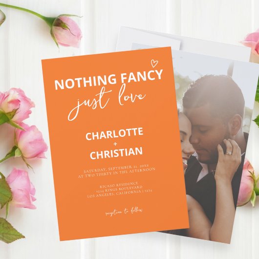 Nothing ファンシー Just Loveカラフルレトロ結婚 招待状