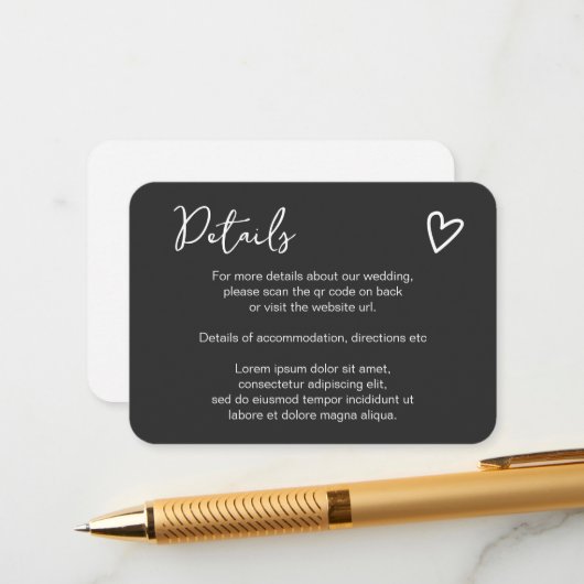 Nothing ファンシー Just Loveシンプル QRコード エンクロージャーカード (正面/裏面インサイチュ)