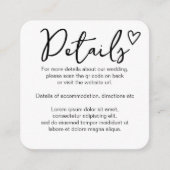 Nothing ファンシー Just Loveシンプル QRコード エンクロージャーカード (正面)