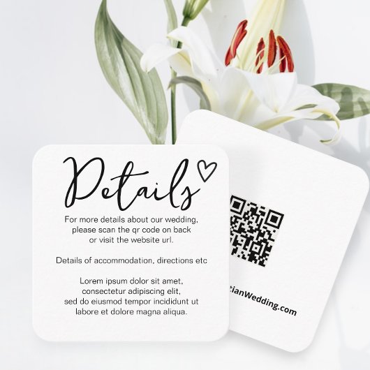 Nothing ファンシー Just Loveシンプル QRコード エンクロージャーカード