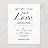 Nothing ファンシー Just Loveスクリプト結婚式招待状 (正面)