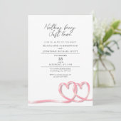 Nothing ファンシー Just Loveハートリボ結婚ン 招待状 (スタンド正面)