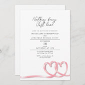 Nothing ファンシー Just Loveハートリボ結婚ン 招待状 (正面/裏面)