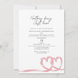 Nothing ファンシー Just Loveハートリボ結婚ン 招待状
