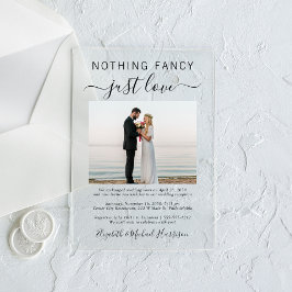 Nothing ファンシー Just Loveフォトウェディングレセプション アクリル招待状