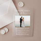 Nothing ファンシー Just Loveフォトウェディングレセプション アクリル招待状